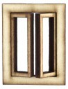 Finestra in legno con ante apribili cm 3,5x0,4x4,5 h Mondo