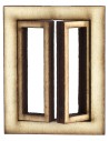 Wooden window with opening doors cm 3,5x0,4x4,5 h