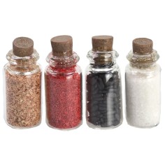 Set of 4 spice and salt jars 1.1x2.6 cm h