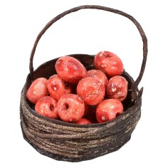 Basket with red apples ø 2.5 cm 2