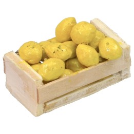 Wooden box with lemons cm 3,7x2,1x1,4 h