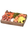 Wooden box with fruit and vegetables cm 5,7x4,2x0,9 h
