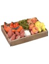 Wooden box with fruit and vegetables cm 5x4x1,3 h