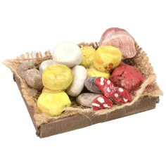 Wooden box with cold cuts and cheeses cm 5,8x4,2x0,9 h