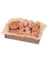 Wooden box with bread and pizzas cm 5,8x4,2x0,9 h
