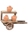 Carro con ánforas para Pesebre cm 10,5x5x10 h