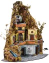 Presepe con luci e cascata funzionante cm 86x60x92 h Mondo