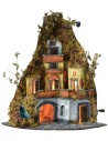 Presepe con luci e cascata funzionante cm 86x60x92 h Mondo