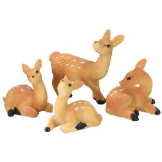 Set of 4 roe deer for 8-10 cm statues 2