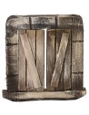 Wooden window with shelf and opening doors cm 6,3x1x6,6 h