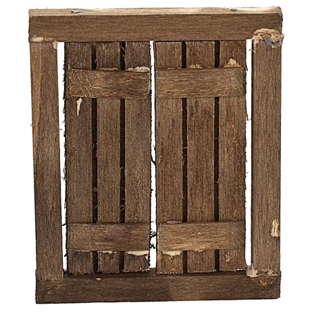 Wooden window with opening doors cm 4,8x0,5x5,8 h