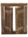Wooden window with opening doors cm 4,8x0,5x5,8 h