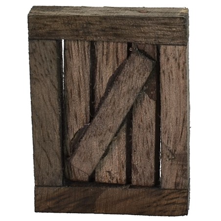 Finestra in legno scuro con anta apribile cm 3,4x0,7x4,5 h