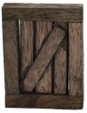 Ventana de madera oscura con hoja abatible de 3,4x0,7x4,5 cm h