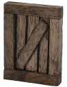 Ventana de madera oscura con hoja abatible de 3,4x0,7x4,5 cm h
