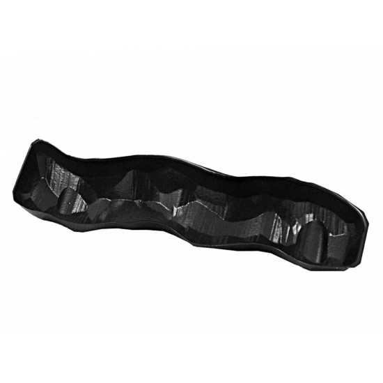Arroyo de PVC negro para belén hecho a mano de 8x33x4 cm h