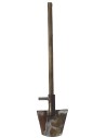 Metal spade with aged handle 5 cm