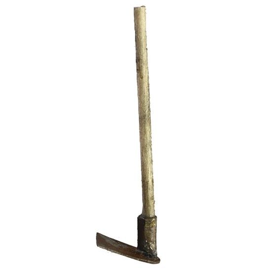 Metal hoe with antiqued handle 4.4 cm