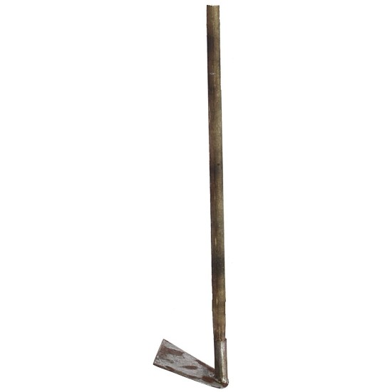 Metal hoe with aged handle 12 cm