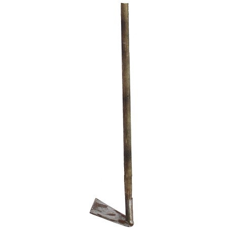 Metal hoe with aged handle 12 cm