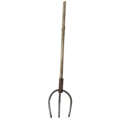 Metal fork with antique handle 9.8 cm