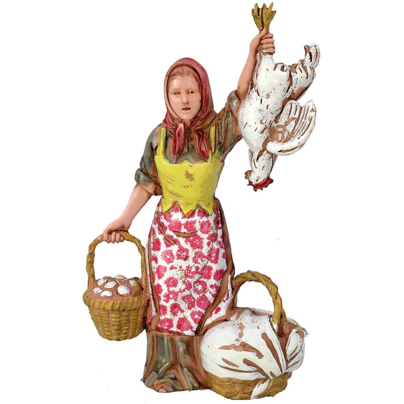 Venditrice di polli 10 cm Landi Moranduzzo Mondo Presepi