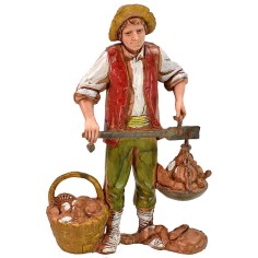 Venditore di funghi 10 cm Landi Moranduzzo Mondo Presepi