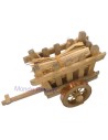 Wooden wagon with straw bundle