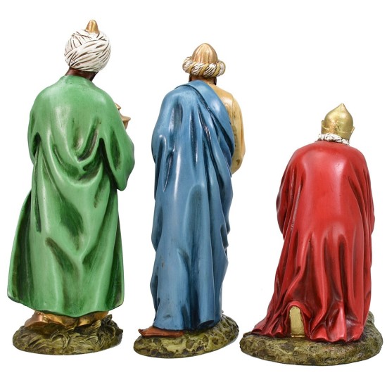 Tre Re Magi in resina Landi Moranduzzo 18 cm Mondo Presepi