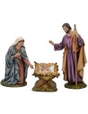 Natividad 3 figuras en resina Landi Moranduzzo 18 cm