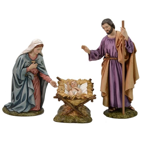 Nativity 3 subjects in resin Landi Moranduzzo 18 cm