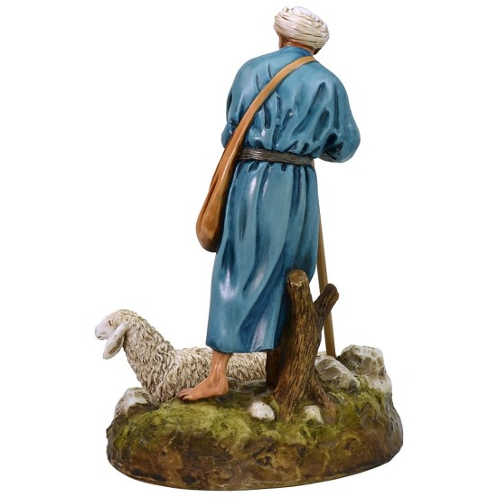 Guardian with sheep in resin Landi Moranduzzo 18 cm