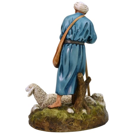 Guardian with sheep in resin Landi Moranduzzo 18 cm
