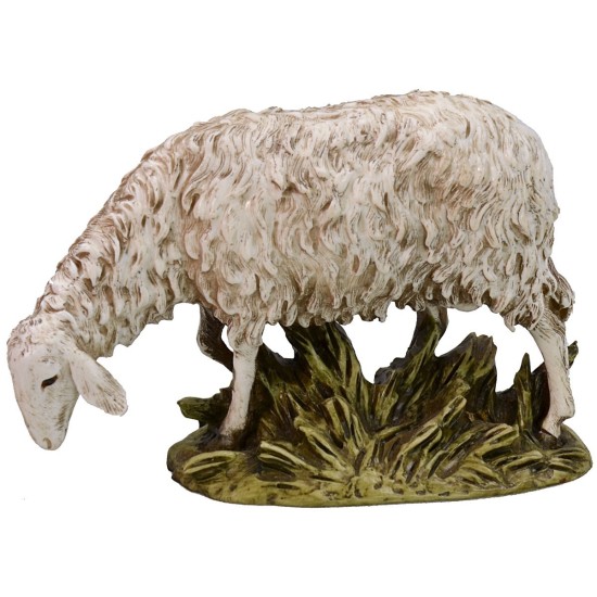 Sheep with low head in resin Landi Moranduzzo for statues 18 cm