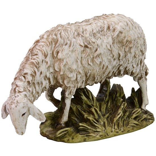 Sheep with low head in resin Landi Moranduzzo for statues 18 cm
