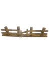 Wooden fence with opening gate