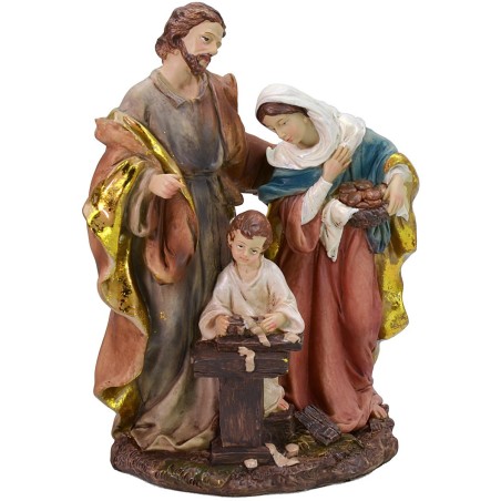 Sacra Famiglia in resina cm 13x9x21 h cm Mondo Presepi