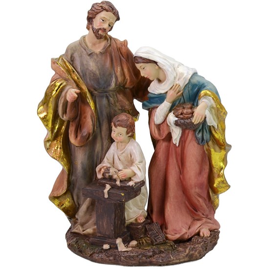 Sacra Famiglia in resina cm 13x9x21 h cm Mondo Presepi