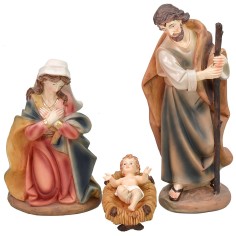 Natività 3 soggetti in resina cm 30 Mondo Presepi