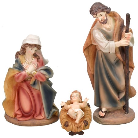 Nacimiento 3 figuras en resina cm 30 Mundo Belenes