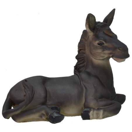 Bue y asno sentados para estatuas de 20 cm en resina