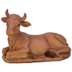 Bue seduto per statue da 20 cm in resina Mondo Presepi