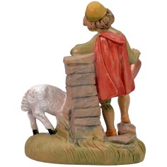 Niño en la fuente cm 10 en pvc lux Mundo Pesebres 2