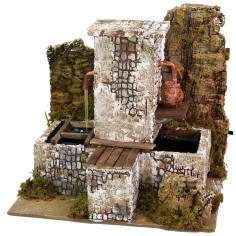 Fontana con colonna a due rubinetti cm 24x21,5x22,5 h Mondo