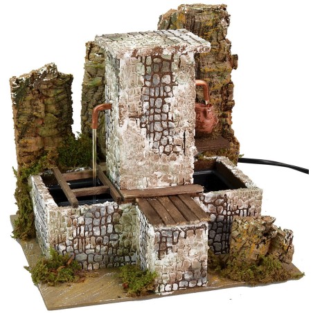 Fountain with column with two taps cm 24x21.5x22.5 h