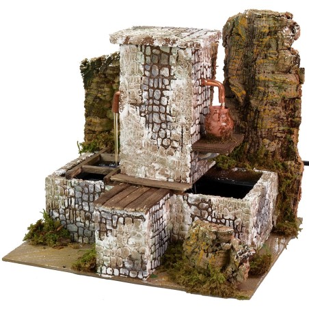 Fountain with column with two taps cm 24x21.5x22.5 h