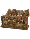 Moving flock in the pasture with shepherd cm 33x18,3x23 h