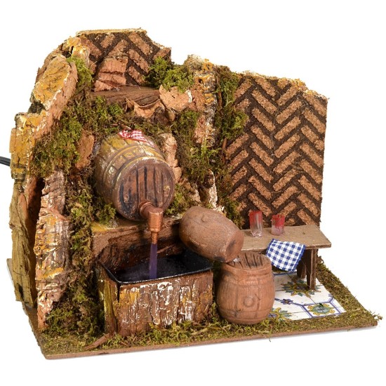 Ostería al aire libre con barril funcional de 20x14x16 cm h cm