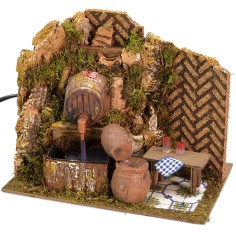 Osteria all'aperto con botte funzionante cm 20x14x16 h cm Mondo 2