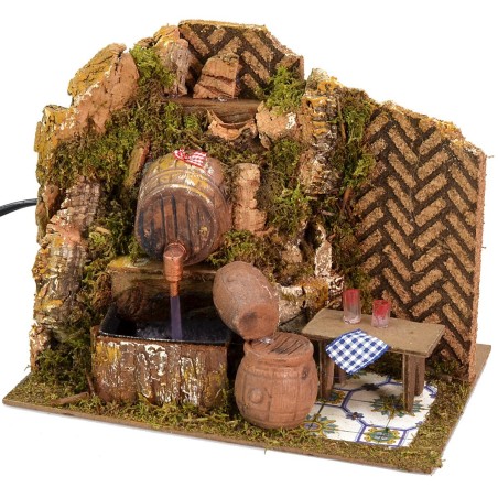 Outdoor tavern with working barrel cm 20x14x16 h cm